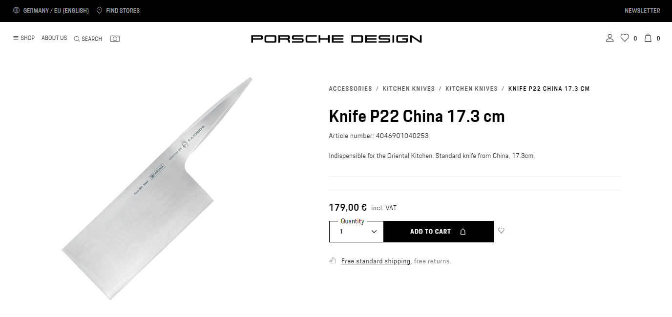 保時捷P22純301鋼中國刀